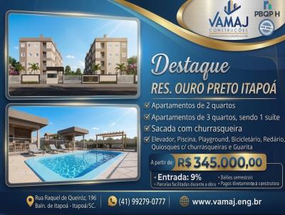 Apartamento para Venda, em Itapo�, bairro BALNE�RIO DE ITAPO�, 3 dormit�rios, 1 banheiro, 1 su�te, 1 vaga
