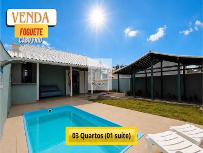 Casa para Venda, em Cabo Frio, bairro Foguete, 3 dormit�rios, 3 banheiros, 1 su�te, 2 vagas