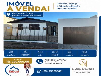 Apartamento para Venda, em S�o Vicente do Sul, bairro , 3 dormit�rios, 2 banheiros, 1 vaga