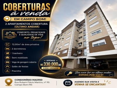 Apartamento para Venda, em Campo Bom, bairro Centro, 2 dormit�rios, 1 banheiro, 1 vaga
