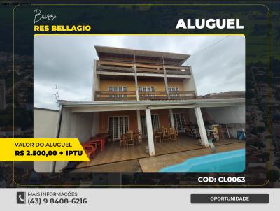 Casa para Loca��o, em Santo Ant�nio da Platina, bairro RES BELLAGIO, 3 dormit�rios, 3 banheiros, 1 su�te, 3 vagas