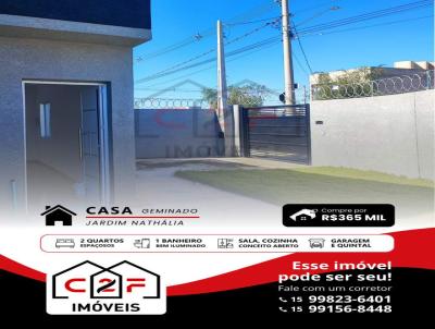 Casa Geminada para Venda, em Sorocaba, bairro Residencial Jardim Nath�lia, 2 dormit�rios, 1 banheiro, 1 vaga