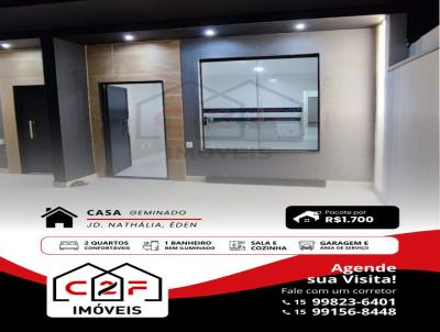 Casa Geminada para Loca��o, em Sorocaba, bairro Residencial Jardim Nath�lia, 2 dormit�rios, 1 banheiro, 1 vaga