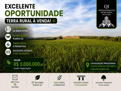 �rea Rural para Venda, em Carlos Gomes, bairro Chato Ga�cho