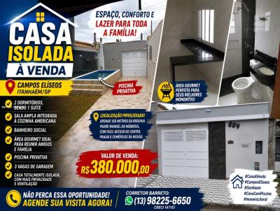 Casa para Venda, em Itanha�m, bairro CAMPOS EL�SEOS, 2 dormit�rios, 3 banheiros, 1 su�te, 3 vagas