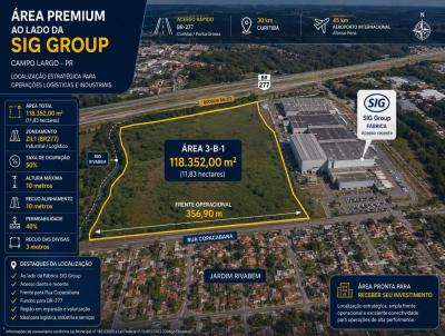 Terreno Industrial para Venda, em Campo Largo, bairro Jardim Rivabem