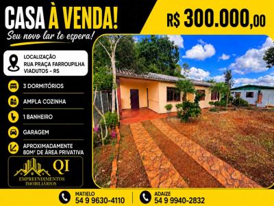 Casa para Venda, em Viadutos, bairro h�pica, 3 dormit�rios, 1 banheiro, 1 vaga