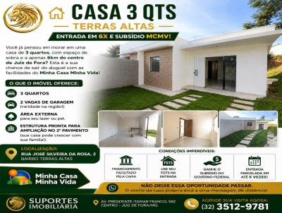 Casa para Venda, em Juiz de Fora, bairro Terras Altas, 3 dormit�rios, 1 banheiro, 2 vagas