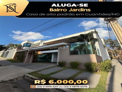 Casa para Loca��o, em Guanh�es, bairro Jardins, 3 dormit�rios, 1 banheiro, 1 su�te, 2 vagas