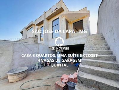 Casa para Venda, em S�o Jos� da Lapa, bairro Belo Vale, 3 dormit�rios, 1 banheiro, 1 su�te, 4 vagas