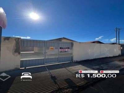 Casa para Loca��o, em C�ceres, bairro Dom Maximo, 2 dormit�rios, 1 banheiro