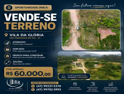 Terreno para Venda, em S�o Francisco do Sul, bairro Vila da Gl�ria