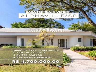 Casa para Venda, em , bairro Alphaville, 4 dormit�rios, 7 banheiros, 4 su�tes, 4 vagas