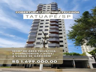Cobertura para Venda, em S�o Paulo, bairro Tatuape, 3 dormit�rios, 1 su�te, 4 vagas