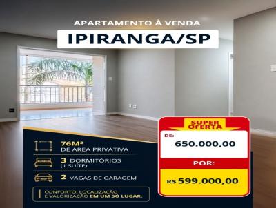 Apartamento para Venda, em S�o Paulo, bairro IPIRANGA, 3 dormit�rios, 2 banheiros, 1 su�te, 2 vagas