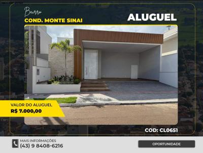 Casa para Loca��o, em Santo Ant�nio da Platina, bairro COND RESIDENCIAL MONTE SINAI, 3 dormit�rios, 5 banheiros, 3 su�tes, 2 vagas