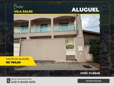 Casa para Loca��o, em Santo Ant�nio da Platina, bairro VILA SALES, 2 dormit�rios, 1 banheiro