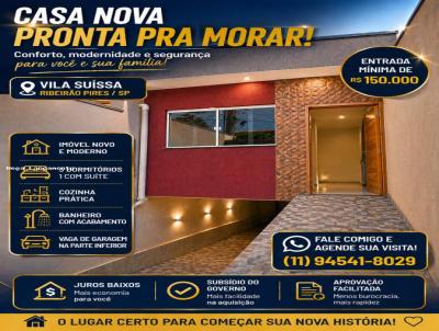 Casa para Venda, em Ribeir�o Pires, bairro Su�ssa, 3 dormit�rios, 2 banheiros, 1 su�te, 1 vaga