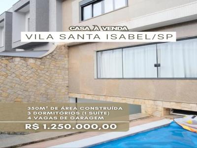 Casa para Venda, em S�o Paulo, bairro Vila Santa Isabel, 3 dormit�rios, 4 banheiros, 1 su�te, 4 vagas