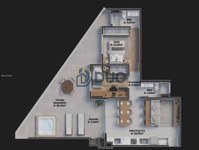 Apartamento para Venda, em S�o Jos�, bairro Ro�ado, 2 dormit�rios, 2 banheiros, 1 su�te, 1 vaga