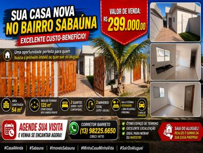 Casa para Venda, em Itanha�m, bairro JARDIM SABA�NA, 2 dormit�rios, 2 banheiros, 1 su�te, 1 vaga