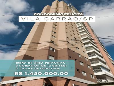Apartamento para Venda, em S�o Paulo, bairro Vila Carr�o, 3 dormit�rios, 2 su�tes, 2 vagas