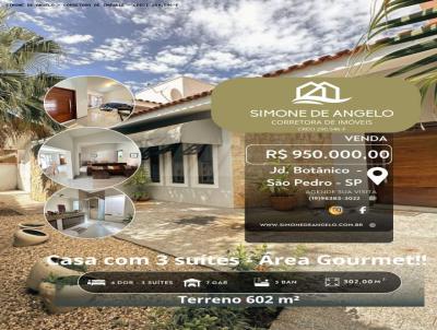 Casa para Venda, em S�o Pedro, bairro Jardim Bot�nico, 4 dormit�rios, 5 banheiros, 3 su�tes, 2 vagas