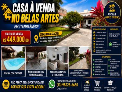 Casa para Venda, em Itanha�m, bairro BELAS ARTES, 1 dormit�rio, 1 banheiro, 8 vagas