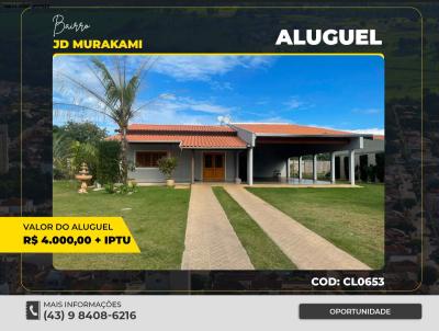 Casa para Loca��o, em Santo Ant�nio da Platina, bairro JD MURAKAMI, 3 dormit�rios, 3 banheiros, 1 su�te