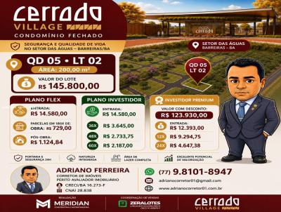 Terreno para Venda, em Barreiras, bairro CERRADO VILLAGE CONDOMINIO FECHADO