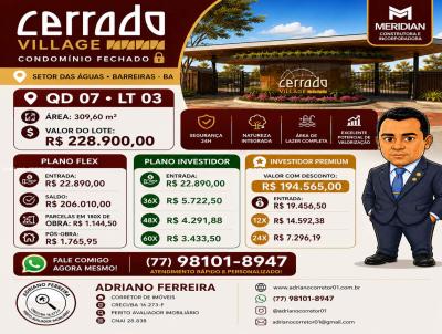 Terreno para Venda, em Barreiras, bairro CERRADO VILLAGE CONDOMINIO FECHADO
