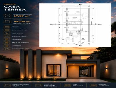 Casa para Venda, em , bairro Residencial Bar�o Melga�o III, 3 dormit�rios, 1 banheiro, 1 su�te