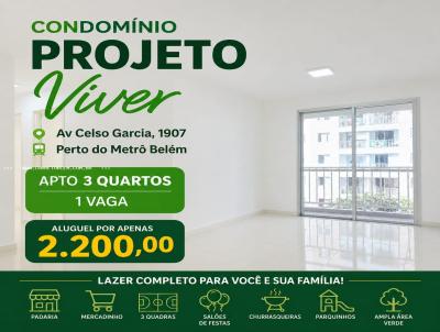 Apartamento para Loca��o, em S�o Paulo, bairro Br�s, 3 dormit�rios, 1 banheiro, 1 vaga