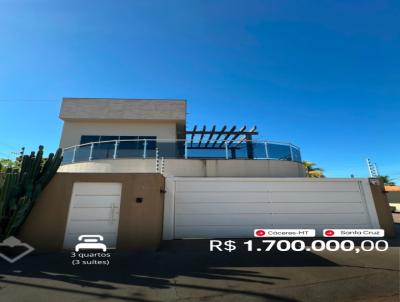 Casa para Venda, em C�ceres, bairro Santa Cruz, 3 dormit�rios, 3 su�tes