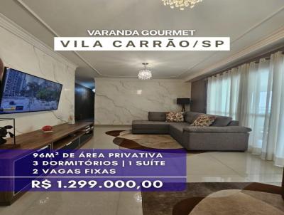 Apartamento para Venda, em S�o Paulo, bairro Vila Carr�o, 3 dormit�rios, 1 su�te, 2 vagas