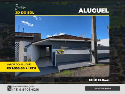 Casa para Loca��o, em Santo Ant�nio da Platina, bairro JD DO SOL, 3 dormit�rios, 1 banheiro, 1 vaga