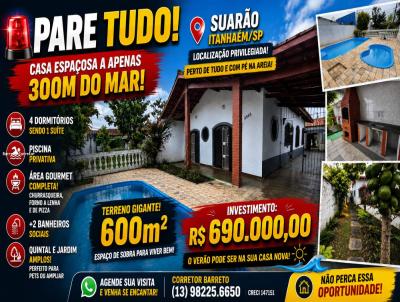 Casa para Venda, em Itanha�m, bairro SUAR�O, 4 dormit�rios, 2 banheiros, 1 su�te, 6 vagas