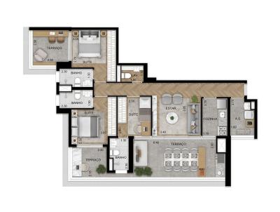 Apartamento para Venda, em S�o Paulo, bairro Ch�cara Klabin, 3 dormit�rios, 4 banheiros, 3 su�tes, 2 vagas