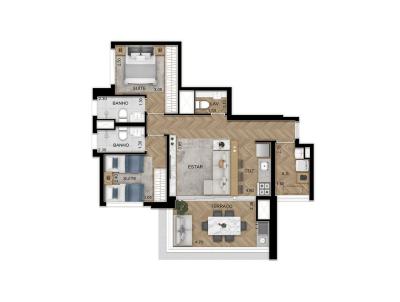 Apartamento para Venda, em S�o Paulo, bairro Ch�cara Klabin, 3 banheiros, 2 su�tes, 2 vagas