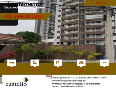 Apartamento para Venda, em Presidente Prudente, bairro VILA GUAIRA, 2 dormit�rios, 1 banheiro, 1 su�te, 1 vaga