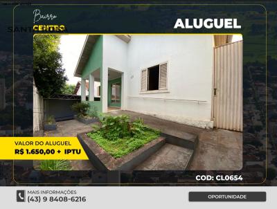 Casa para Loca��o, em Santo Ant�nio da Platina, bairro CENTRO, 4 dormit�rios, 3 banheiros, 1 su�te, 1 vaga