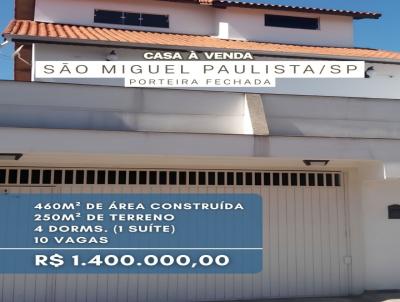 Casa para Venda, em S�o Paulo, bairro S�o Miguel Paulista, 4 dormit�rios, 4 banheiros, 1 su�te, 10 vagas