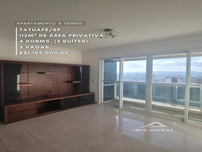 Apartamento para Venda, em S�o Paulo, bairro Tatuape, 4 dormit�rios, 3 su�tes, 3 vagas