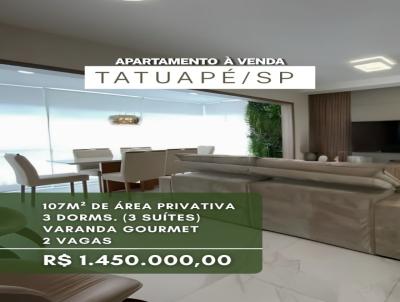 Apartamento para Venda, em S�o Paulo, bairro Tatuape, 3 dormit�rios, 3 su�tes, 2 vagas