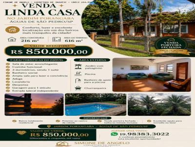 Casa para Venda, em �guas de S�o Pedro, bairro Jardim Porangaba, 3 dormit�rios, 3 banheiros, 1 su�te, 1 vaga
