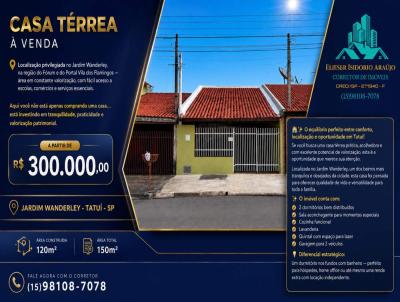 Casa 2 dormit�rios para Venda, em Tatu�, bairro Jardim Wanderley, 3 dormit�rios, 2 banheiros, 2 vagas
