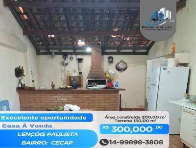Casa para Venda, em Len��is Paulista, bairro Bairro Cecap, 3 dormit�rios, 2 banheiros