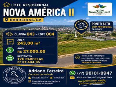 Terreno para Venda, em Barreiras, bairro JARDIM AMERICA 2