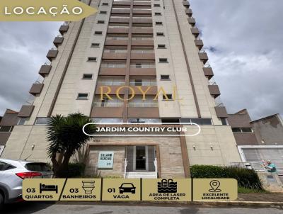 Apartamento para Loca��o, em Po�os de Caldas, bairro Jardim Country Club, 3 dormit�rios, 3 banheiros, 1 su�te, 1 vaga