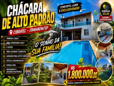 Ch�cara para Venda, em Itanha�m, bairro CIBRATEL, 5 dormit�rios, 6 banheiros, 3 su�tes, 10 vagas